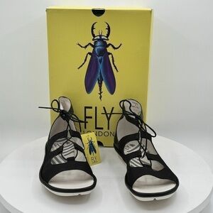 Fly London MURA859FLY Womens Sandals  Size EU 38  Color‎ Black  NEW